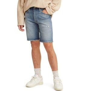 NWT Levi’s 501 Shorts Stretch Ripped Distressed Button Fly 29 30 8.75” rise New